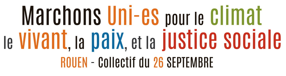 bandeau Marchons uni-es pour le climat, le vivant, la paix et la justice sociale